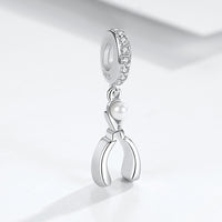 Sterling Silver Tools Scissor Dangle Charms Bracelet-Bracelets-Golonzo