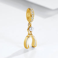 Sterling Silver Tools Scissor Dangle Charms Bracelet-Bracelets-Golonzo