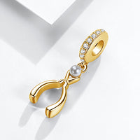 Sterling Silver Tools Scissor Dangle Charms Bracelet-Bracelets-Golonzo