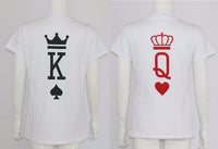 Fashion King Queen Heart Couple Tshirts-Shirts and Tops-Golonzo