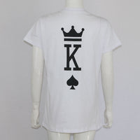 Fashion King Queen Heart Couple Tshirts-Shirts and Tops-Golonzo