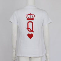 Fashion King Queen Heart Couple Tshirts-Shirts and Tops-Golonzo