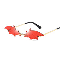 Fashion Rimless Sunglasses Bat Shaped-Sunglasses-Golonzo