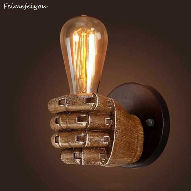 CLASSICAL RESIN FIST WALL LAMPS-Night Lights & Ambient Lighting-Golonzo