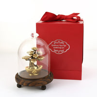 Feng Shui Fortune tree Gold Foil Money Tree Bonsai Office Tabletop-gift box-Golonzo
