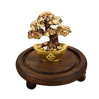 Feng Shui Fortune tree Gold Foil Money Tree Bonsai Office Tabletop-gift box-Golonzo