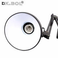 Flexible Swing Arm Clamp Mount Desk Lamp - Black Table Light Reading Lamp-Desk Lamps-Golonzo