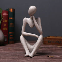 Statues Creative Abstract Thinker People Sculptures Miniature Figurines Craft Office Home Decoration-statue-Golonzo