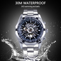 Stainless Steel Waterproof Mens Skeleton Watches-Watch-Golonzo