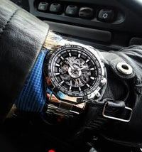 Stainless Steel Waterproof Mens Skeleton Watches-Watch-Golonzo