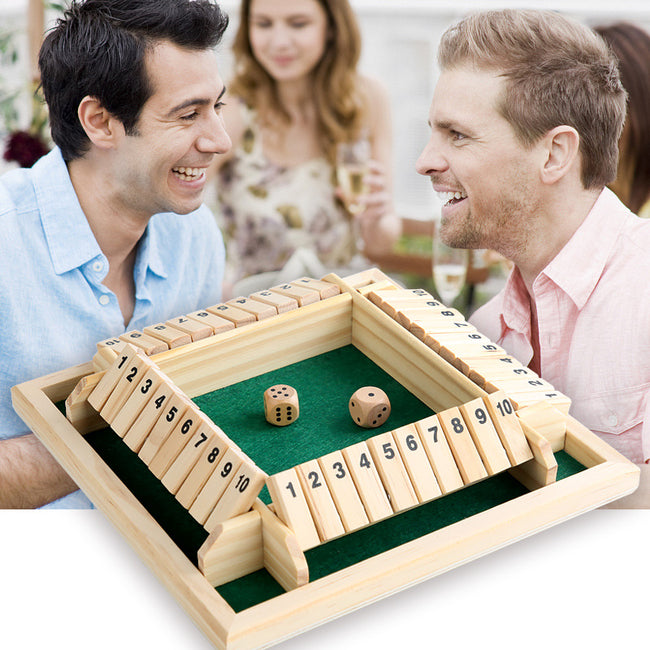 Four Sided 10 Numbers Shut The Box Board Game-Board Games-Golonzo
