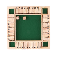 Four Sided 10 Numbers Shut The Box Board Game-Board Games-Golonzo