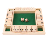 Four Sided 10 Numbers Shut The Box Board Game-Board Games-Golonzo