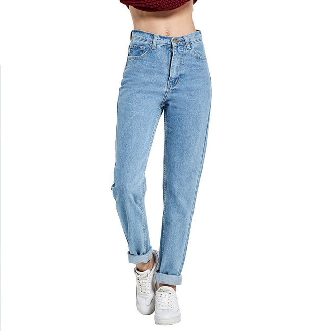 Vintage Harem Pants High Waist Jeans Full Length-Pants-Golonzo