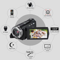 Full HD Video Camera 16X 1080P Digital Zoom-Video Cameras-Golonzo