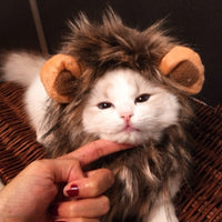 Funny Cute Pet Cat Costume Lion Mane Wig Cap Hat-Cat Supplies-Golonzo