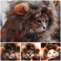 Funny Cute Pet Cat Costume Lion Mane Wig Cap Hat-Cat Supplies-Golonzo