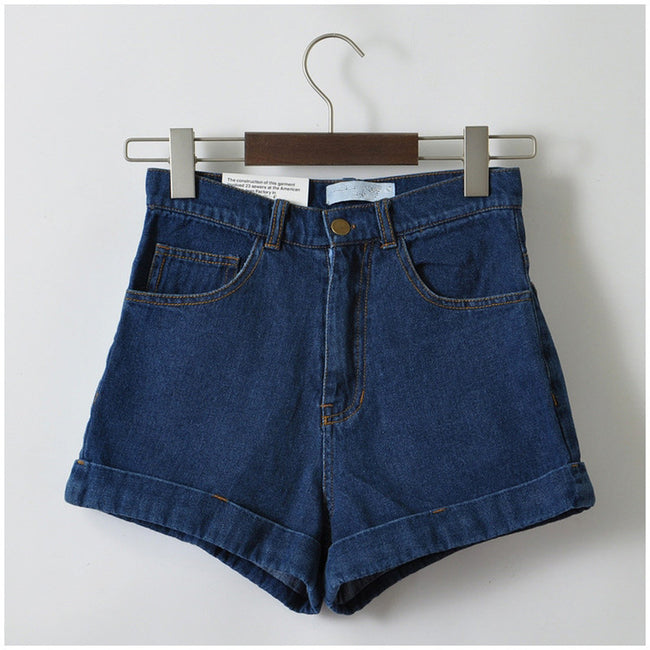 Summer Denim Vintage High Waist Shorts Jeans-Shorts-Golonzo