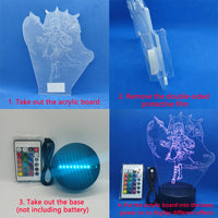 Anime/Game Night Light Acrylic Board Figure-LED Light Bulbs-Golonzo