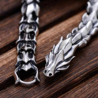 Genuine 925 Sterling Silver Heavy Dragon Scale Bracelet-Bracelet-Golonzo