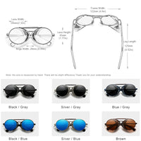 Retro Round Steampunk Sunglasses-Sunglasses-Golonzo