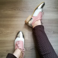 Leather Oxford Shoes Loafers for Women-Shoes-Golonzo