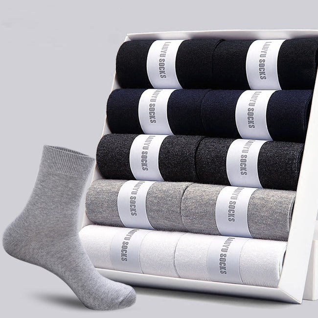 10 Pairs / Lot Men's Breathable Cotton Socks -US size(7-12)-Socks-Golonzo