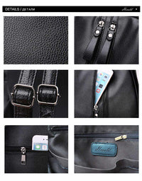 PU Leather Backpacks for Teenage Girls-Backpacks-Golonzo