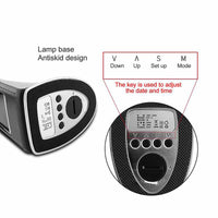 LED Business Desk Lamp - Leather Texture Folding Reading Table Lamp With Alarm Clock/Calendar LCD Display-Desk Lamps-Golonzo