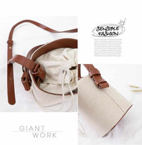 Straw Bucket Bag-Handbags-Golonzo