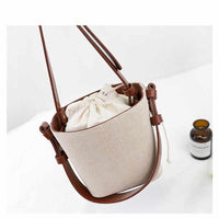 Straw Bucket Bag-Handbags-Golonzo