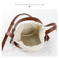 Straw Bucket Bag-Handbags-Golonzo
