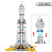 Space station Saturn V Rocket Building Blocks City Shuttle satellite Astronaut-Toys-Golonzo