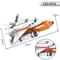 Space station Saturn V Rocket Building Blocks City Shuttle satellite Astronaut-Toys-Golonzo