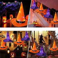 LED Glowing Lights Witch Hats Halloween Costume Props Halloween Outdoor-Party Decorations-Golonzo