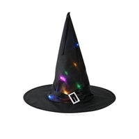 LED Glowing Lights Witch Hats Halloween Costume Props Halloween Outdoor-Party Decorations-Golonzo