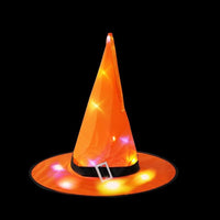 LED Glowing Lights Witch Hats Halloween Costume Props Halloween Outdoor-Party Decorations-Golonzo