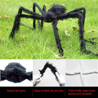 Halloween Giant Spider Huge Stretchy Cobwebs Terror Plush-Decor-Golonzo