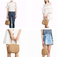 Hand-woven Summer Pure Straw Bag-Shoulder Bags-Golonzo