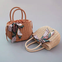 Hand-woven Summer Pure Straw Bag-Shoulder Bags-Golonzo
