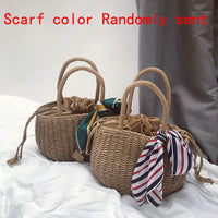 Hand-woven Summer Pure Straw Bag-Shoulder Bags-Golonzo