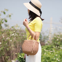 Hand-woven Summer Pure Straw Bag-Shoulder Bags-Golonzo