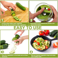 Handheld Spiralizer Vegetable Fruit Slicer-Kitchen Slicers-Golonzo
