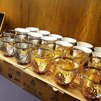 Handmade Authentic Gold Silver Arabic Turkish Tea Cups-Coffee and Tea Cups-Golonzo