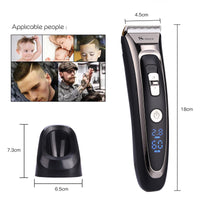 Professional Rechargeable Hair Clipper/Trimmer LED Display Hair Cutting Machine-Hair Clipper & Trimmer-Golonzo