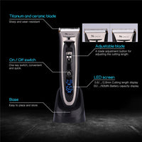 Professional Rechargeable Hair Clipper/Trimmer LED Display Hair Cutting Machine-Hair Clipper & Trimmer-Golonzo