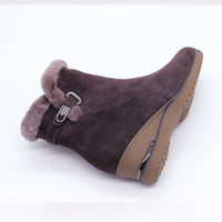 Winter Sheep Suede Women's Shoes - Wool Fur Plush Winter Boots-Women Shoes-Golonzo