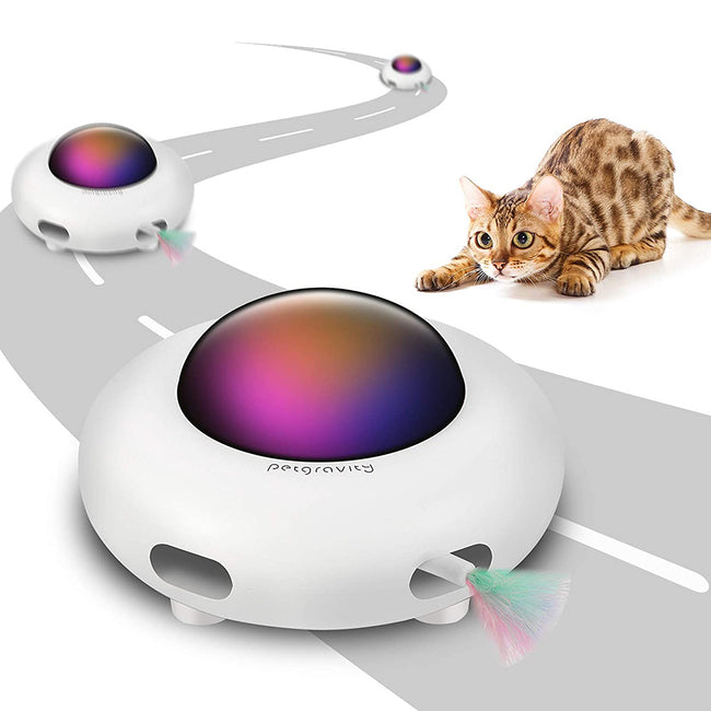 Interactive Auto UFO Pet Turntable Catching Training-Cat Toys-Golonzo