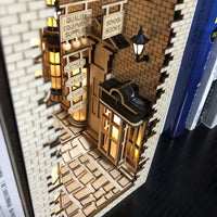 Street Rear Lane Bookcase 3D DIY Wooden Bookshelf-bookcase-Golonzo