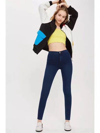 Women High Elastic plus size Stretch Jeans - skinny pencil pants-Pants-Golonzo